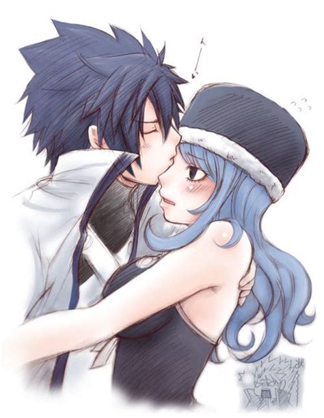 fairy tail gray x juvia|juvia and gray kiss.